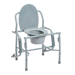 Drop Arm Commode Deluxe-KD Steel