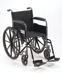 Wheelchair 18 w/Fixed Full Arms & Swingaway Det Footrests