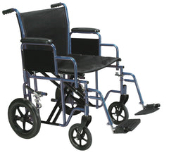 Transport Wheelchair Bariatric 20 Wide Blue