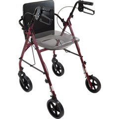 Free2GoTM Rollator Burgundy Toilet Seat Walker Frame