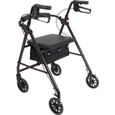 Aluminum Rollator w/Loop Brake Black 4-Wheel