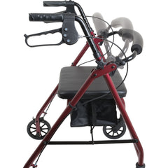 Aluminum Rollator w/Loop Brake Burgundy 4-Wheel