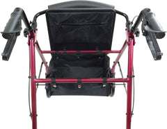 Aluminum Rollator w/Loop Brake Burgundy 4-Wheel
