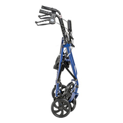 4 Wheel Steel Rollator w/7ð Casters & Basket- Loop-Blue