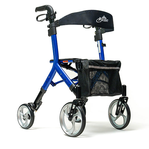 Ascent Euro-Style Rollator Cobalt Blue
