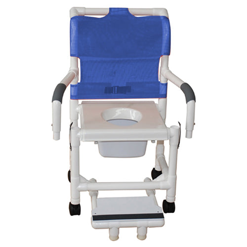Shower Chair w/Vacuum Seat & Sliding Footrest