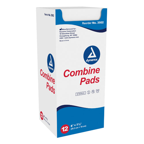 ABD Combine Pad Sterile 8 x7.5 12/Bx