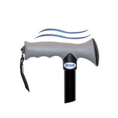 Folding Cane Alum w/Gel Grip Red Crackle