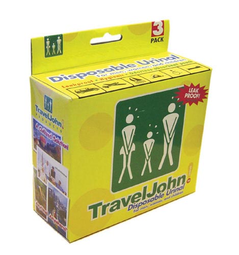 Travel John Disp Urinary Pouch Bx/3