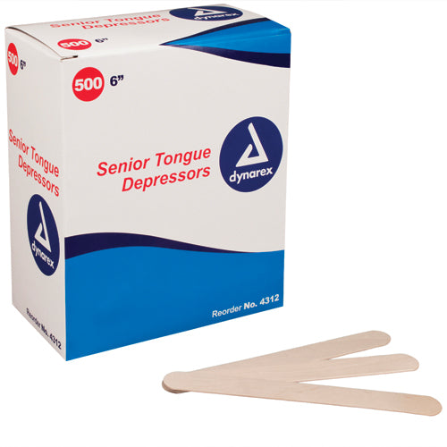 Tongue Depressors-Regular 6 Non-Sterile Bx/500