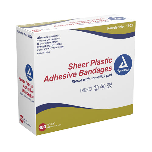 Adhesive Bandages Sterile 2 x 4-1/2 Sheer Bx/50