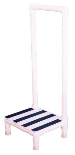 Step Stool MRI Single Step PVC w/Handrail