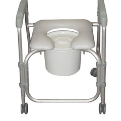 Aluminum Shower Chair/Commode with Casters Knockdown