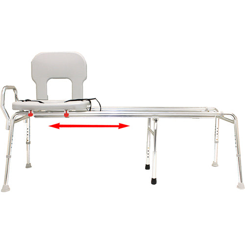 Toilet-to-Tub Sliding Transfer Bench Long