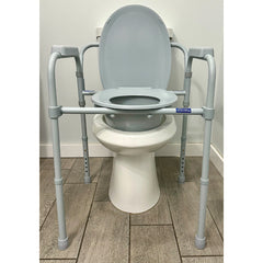 Convenient Commode Folding Steel Commode - Elongated Cs/3
