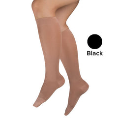 MicroFiber Moderate Sm 15-20mmHg Knee Highs Black