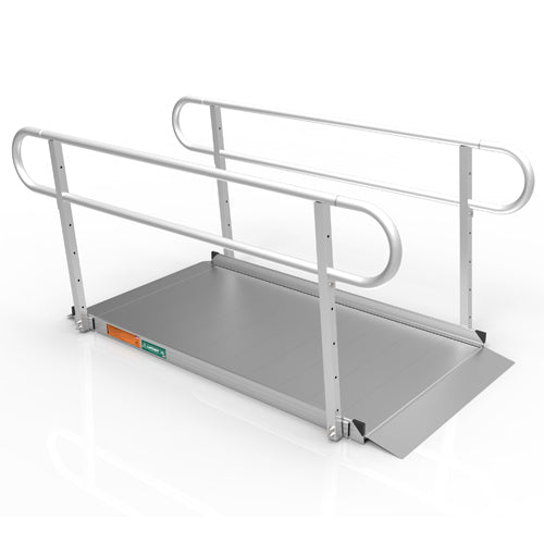 Portable Ramp Solid Surface 6' w/Handrails Two-Line 3G