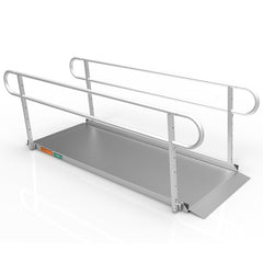 Portable Ramp Solid Surface 8' w/Handrails Two-Line 3G