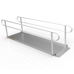 Portable Ramp Solid Surface 10' w/Handrails Two-Line 3G