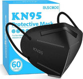 KN95 Mask Particulate Black Respirator Disposable BX/60
