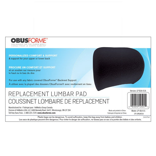 Lumbar Pad Replacement Only for Wideback Lowback etc.