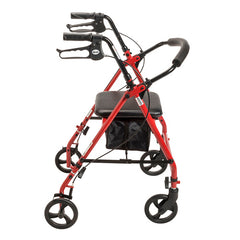 Rollator Steel Red w/6 Whls Knocked-Down