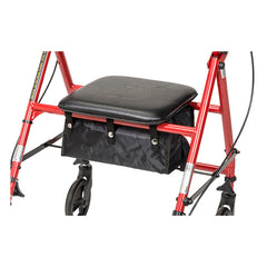 Rollator Steel Red w/6 Whls Knocked-Down
