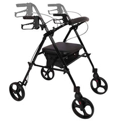 Rollator Aluminum Height Adjustable Black