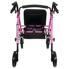 Rollator Aluminum Height Adjustable Pink