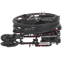 Rebel W/C 18 Flame Red Detach Desk Arms/S/A