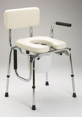 Drop Arm Commode With Padded Seat