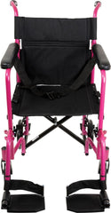 Transport Chair Alum 19 with Footrests Pink ProBasics