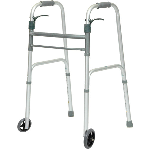 Folding Walker Trigger Release w/ 5 Wheels Adult