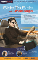 Lumbar Support with Massage Obusforme Black(Side to Side)