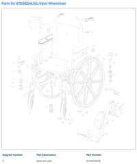Arm Rest Pad Desk Length Nylon Universal for Wheelchairs