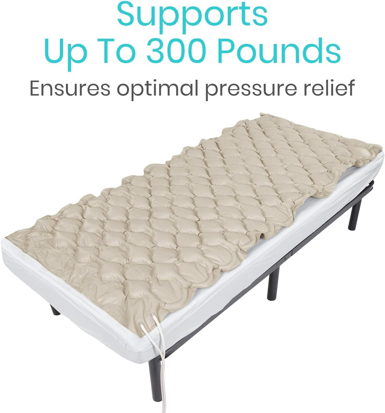 Alternating Air Pressure Mattress Pad Replacement - the Original Bed Sore Prevention Solution - Hospital & Home Mattress Topper - Includes Waterproof Inflatable Ulcer Cushion Pad, Heat Resistant