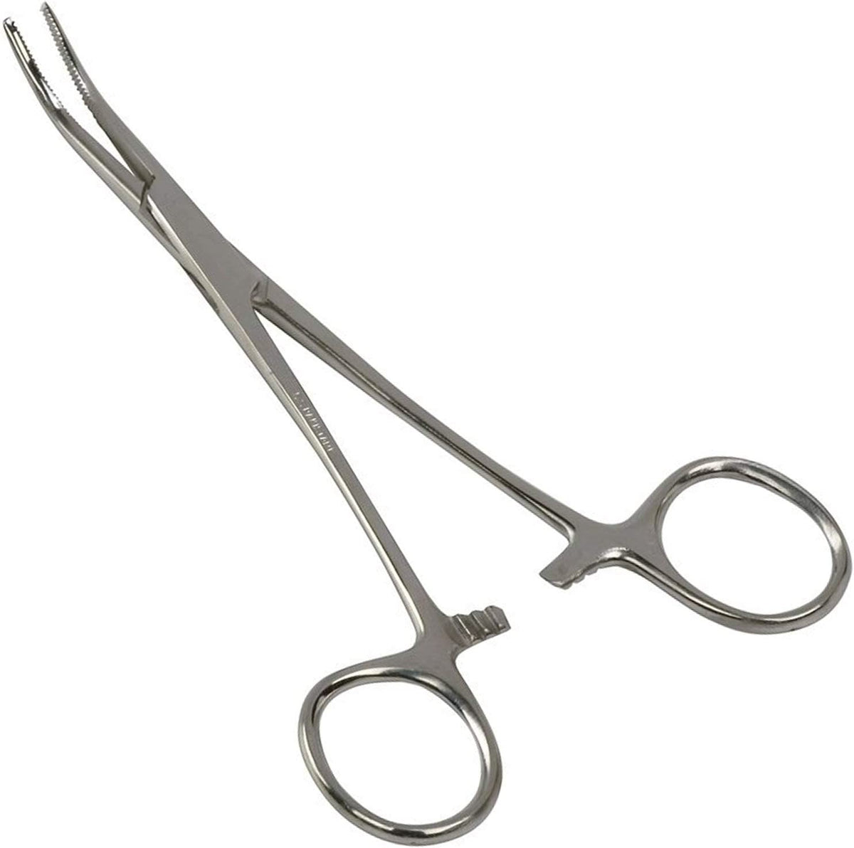 Precision Kelly Forceps Locking Tweezers Clamp, Silver, Curved, 5-1/2 Inch, 1 Count (Pack of 1)