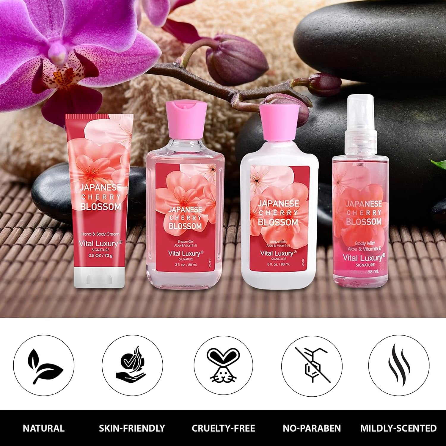 Japanese Cherry Blossom Travel Bath Kit � 3 Fl Oz