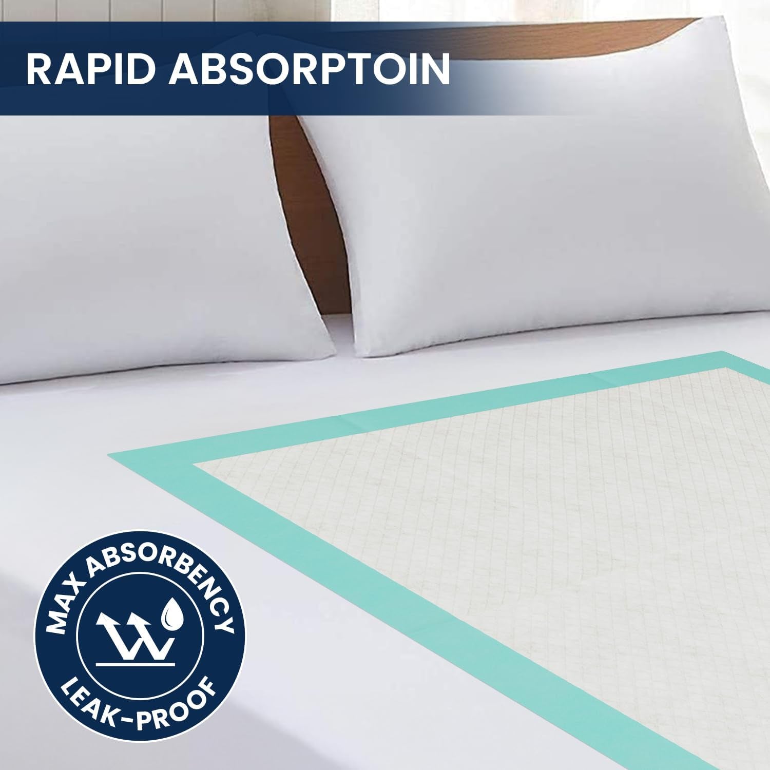 125 Gram Super Absorbent Disposable Bed Pads for Adults - 36" X 36"