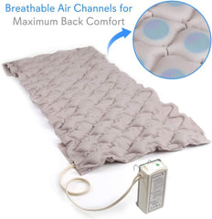 Pressure Mattress Air Bubble Pad-Includes Electric Pump System Quiet,Inflatable Bed Air for Pressure,Ulcer and Pressure Sore Treatment-Standard Hospital Bed Size(Slairmatr45)