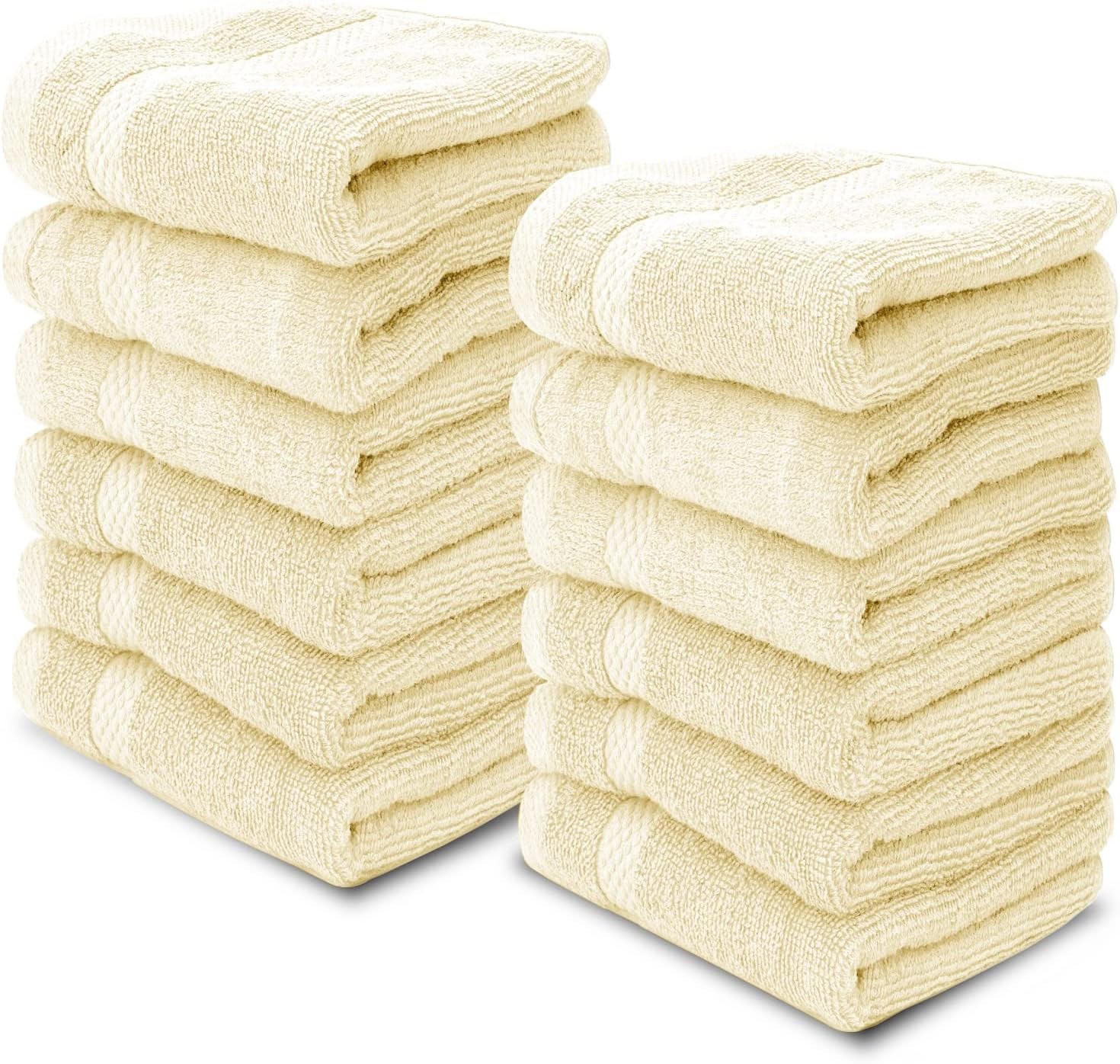 Luxury Cotton Washcloths � 12 Pieces