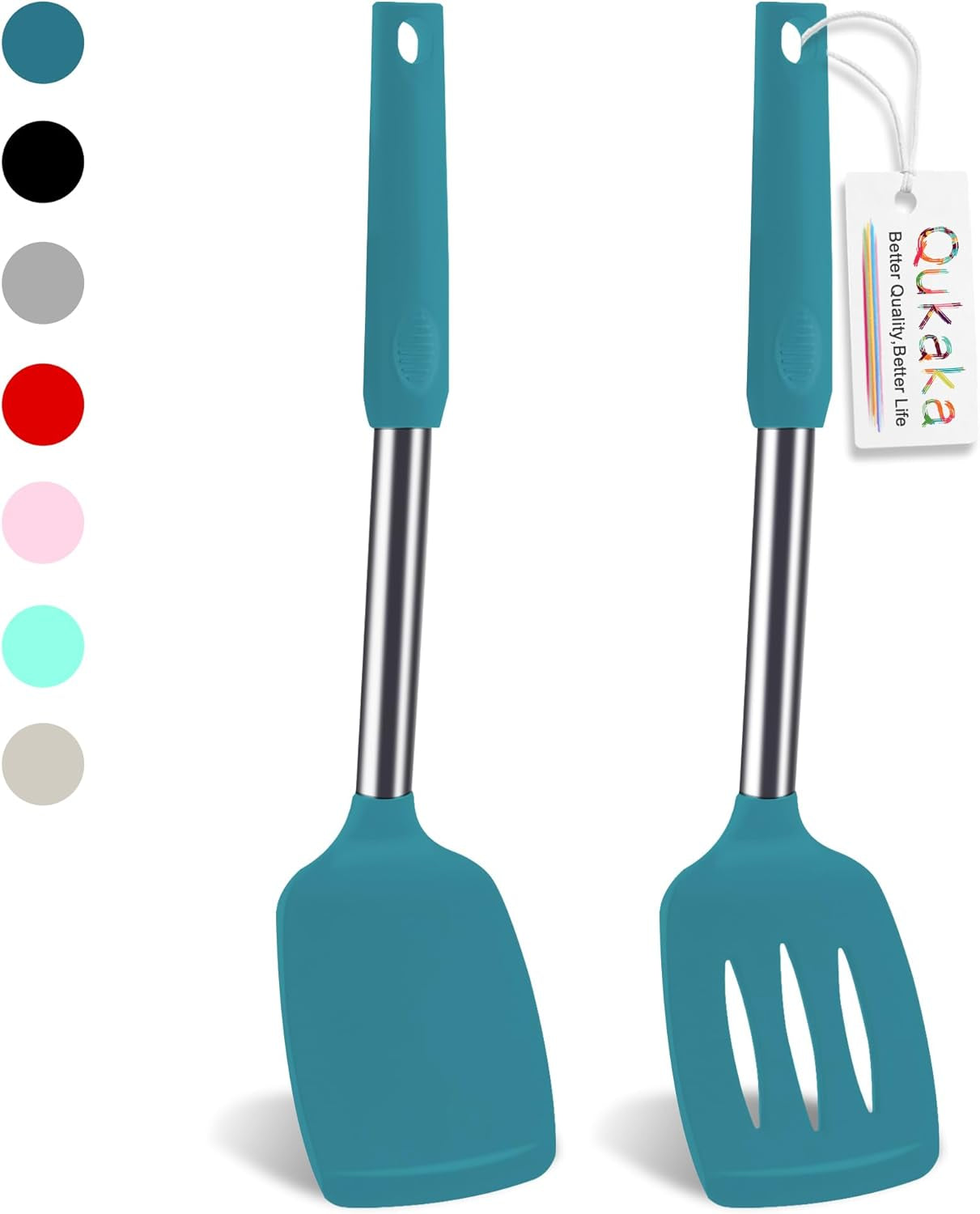 2-Pack Silicone Spatula Set, 2 Spatulas