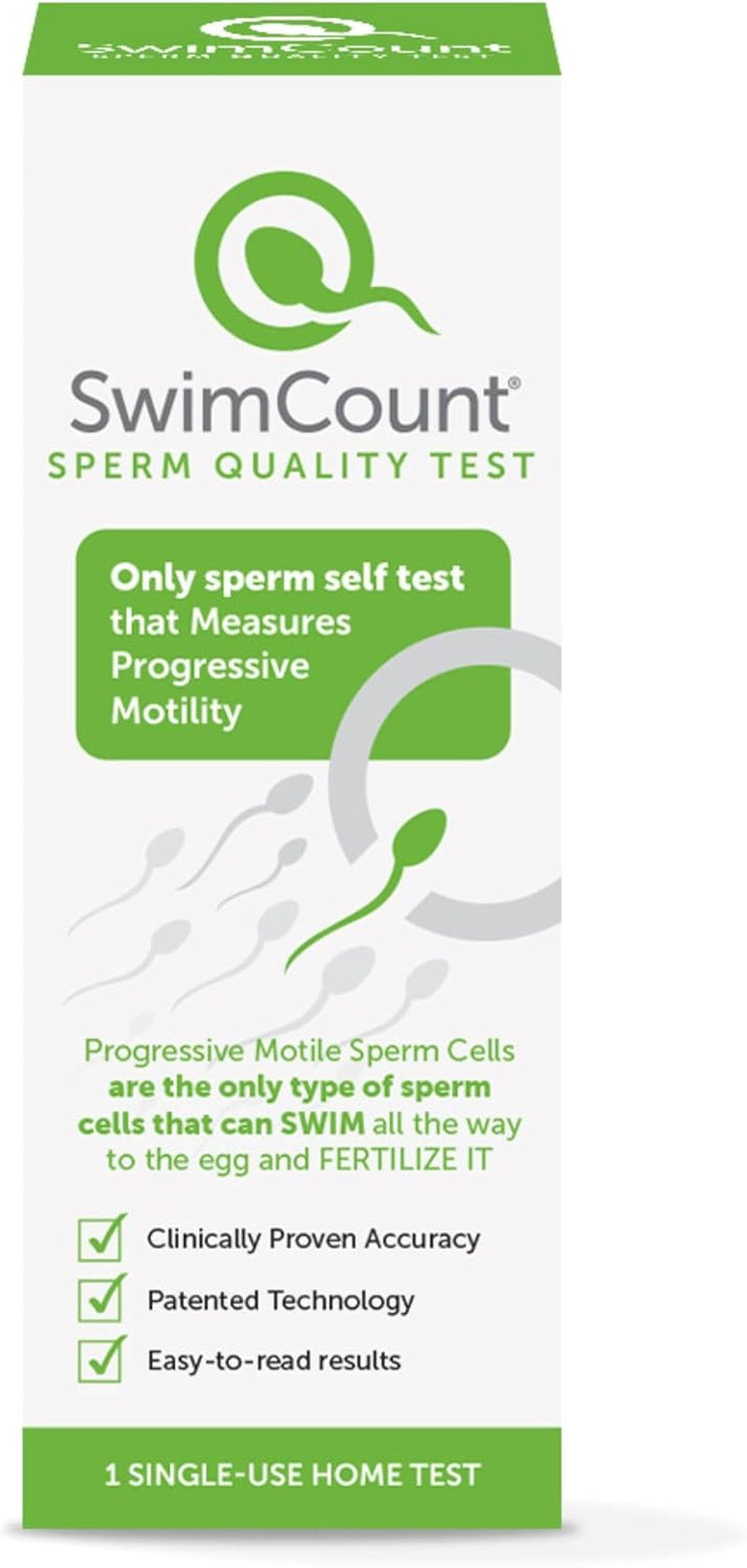 Swimcount Male Fertility Test - Sperm Health, At-Home - Size: One Kit