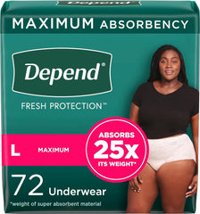 Fresh Protection Women'S Incontinence Underwear, Large