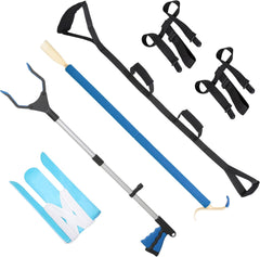 5-Piece Hip Kit for Seniors Total Hip Replacement - Leg Lifter, Sock Aid, 32" Reach Grabber Pickup Tool, Long Shoe Horn & Dressing Stick and Pants Helper, Hip Replacement Kit after Surgery