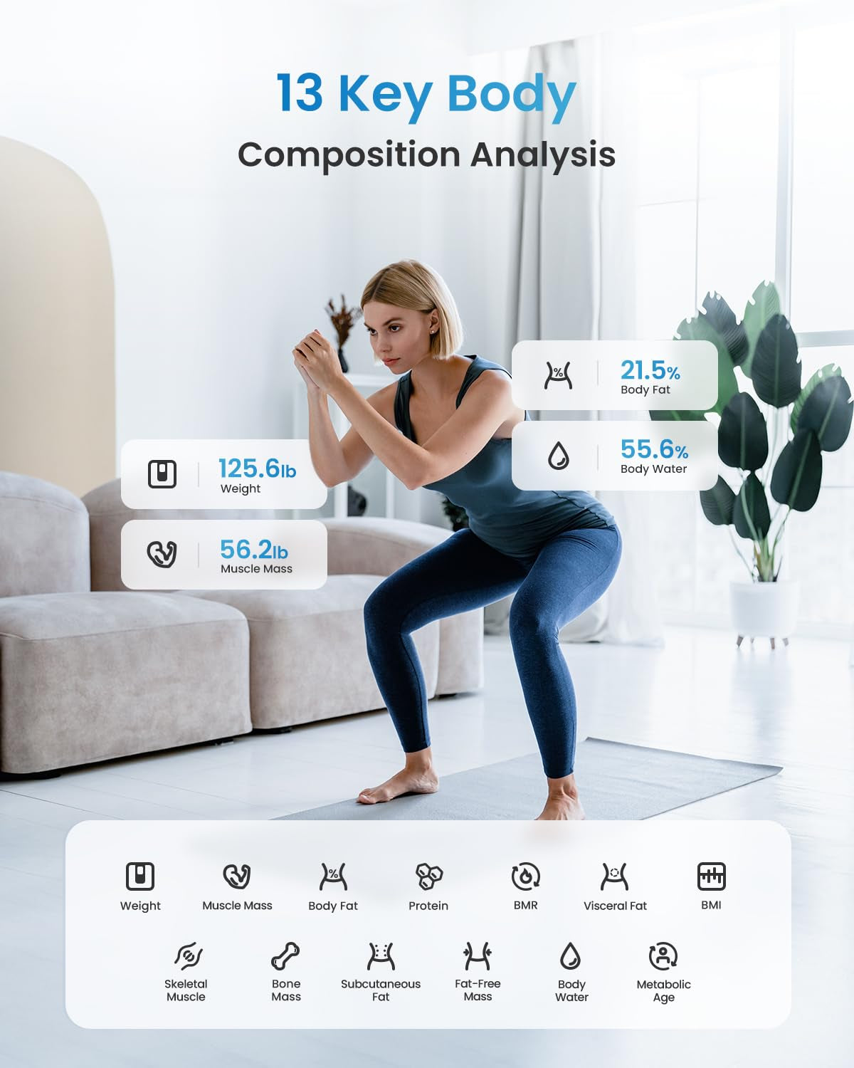 3.  Smart Scale - BMI, Bluetooth, 400 Lbs