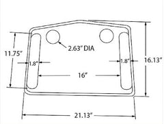 Walker Tray w/ Grip Mat  Gray - Gray