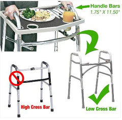 Walker Tray w/ Grip Mat  Gray - Gray