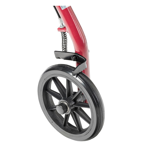 Rollator 4-Wheel with Pouch & Padded Seat  Red - Drive