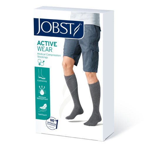 Jobst Activewear 20-30 Knee-Hi Socks Black  Large Full Calf
